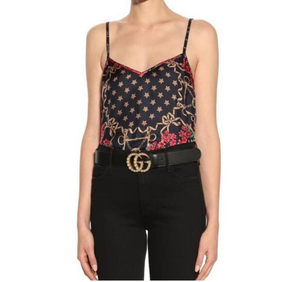 GUCCI GG pearl logo leather belt size 80 - Picture 2 of 9